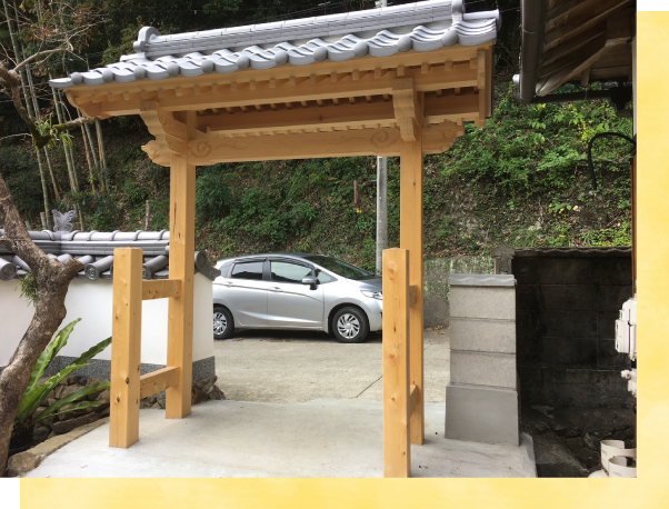 木製カーポート施工例